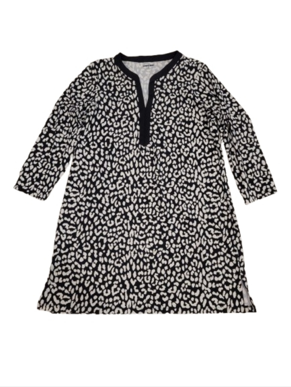 Lands' End Black and WhiteGraphic Tunic Dress - Picture 4 of 12